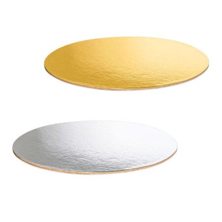 Dekoplatte Gold "Oval" in Gold/Silber 200 x 150 x 4 mm