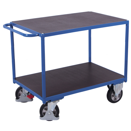 Schwerer Tischwagen 1000 kg mit 2 Ladefl�chen Typ L + EasySTOP-1