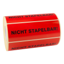 Warnetikett NICHT STAPELBAR 150 x 50 mm-1