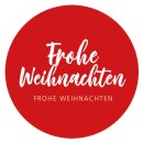 Etikett Weihmachten Rot 65 mm-1