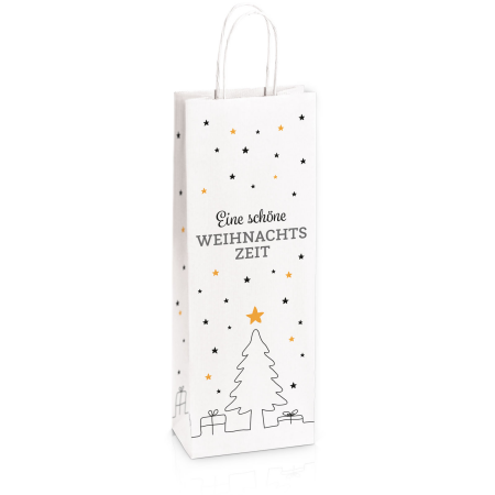 Papiertragetasche aus Kraftpapier Weihnachtszeit 140 x 80 x 390 mm-1