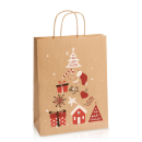 Papiertragetasche aus Kraftpapier Christmas 260 x 120 x...